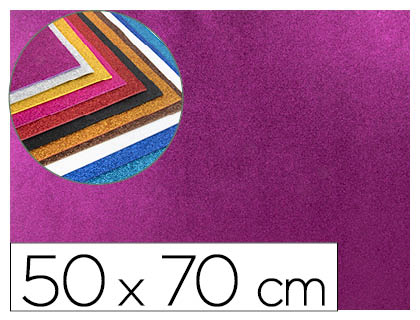 GOMA EVA COM PURPURINA LIDERPAPEL 50X70CM 60GR ESPESSURA 2MM VIOLETA