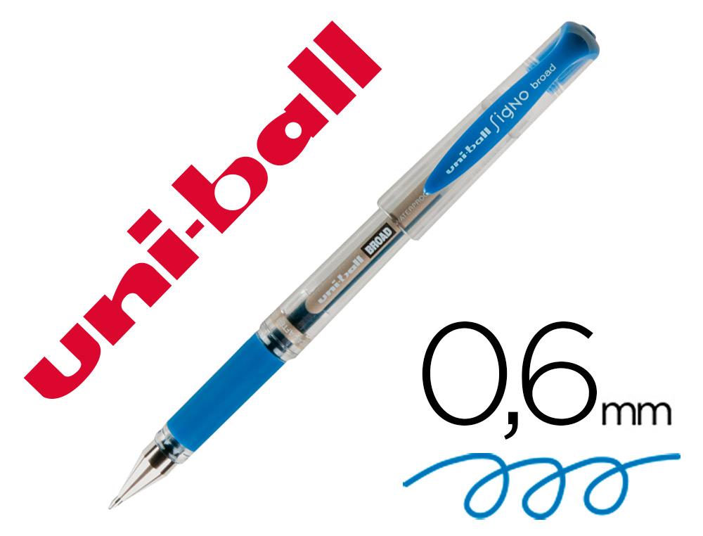 ESFEROGRAFICA UNI-BALL UM-153 SIGNO BROAD AZUL 1 MM TINTA GEL