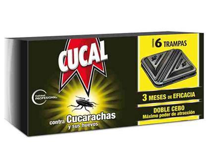 INSETICIDA PARA BARATAS CUCAL CONTRA BARATAS E OVOS 3 MESES DE EFICACIA PACK DE 6 UNIDADES