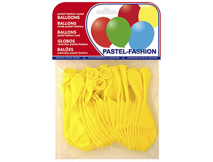 BALOES PASTEL AMARELO BOLSA DE 20 UNIDADES