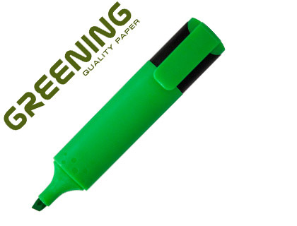 MARCADOR GREENING FLUORESCENTE PONTA BISELADA VERDE