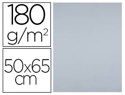 CARTOLINA LIDERPAPEL 50X65 CM 180 GR CINZA PACK DE 25 UNIDADES