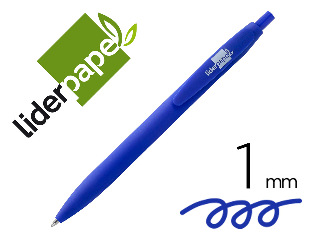 ESFEROGRAFICA LIDERPAPEL GUMMY TOUCH RETRATIL 1,0 MM TINTA AZUL