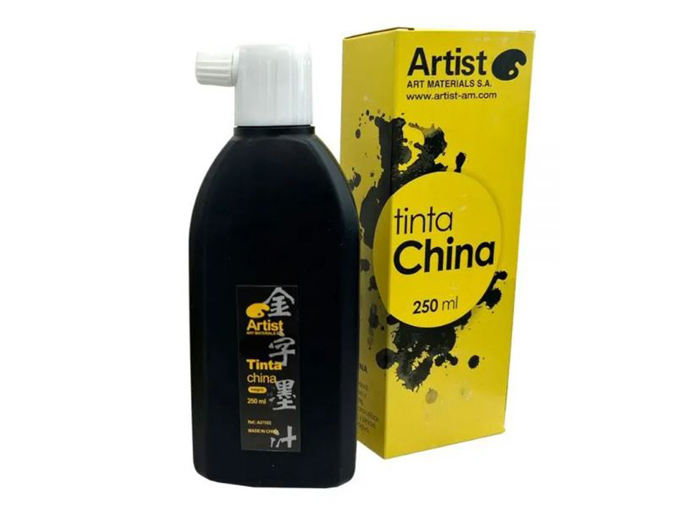 TINTA DA CHINA ARTIST PRETA FRASCO 250 ML