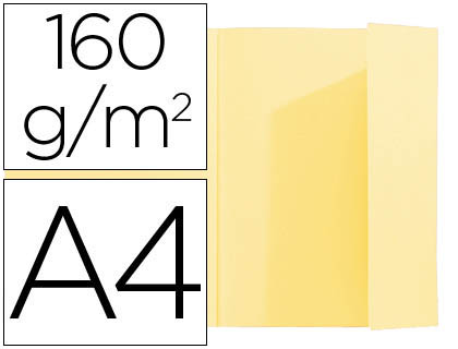 CLASSIFICADOR EXACOMPTA DIN A4 AMARELO 160 GR COM ABA INTERIOR
