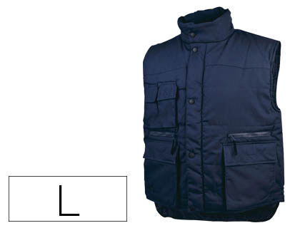 COLETE DETALPLUS MULTIBOLSOS CINTURA ELASTICA COR AZUL TAMANHO L