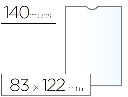 BOLSA CATALOGO ESSELTE PLASTICO 140 MICRONS MEDIDAS 83X122 MM