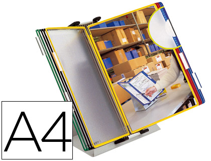 PORTA CATALOGO SECRETARIA PVC TARIFOLD CON 10 BOLSAS DIN A4 EM CORES SORTIDAS