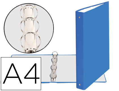 PASTA EXACOMPTA DE 4 ANEIS 30MM REDONDOS DIN A4 CARTAO FORRADO AZUL CLARO