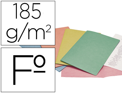 CLASSIFICADOR LIDERPAPEL DE CARTOLINA FOLIO CORES SORTIDAS EMBALAGEM DE 25 UNIDADES