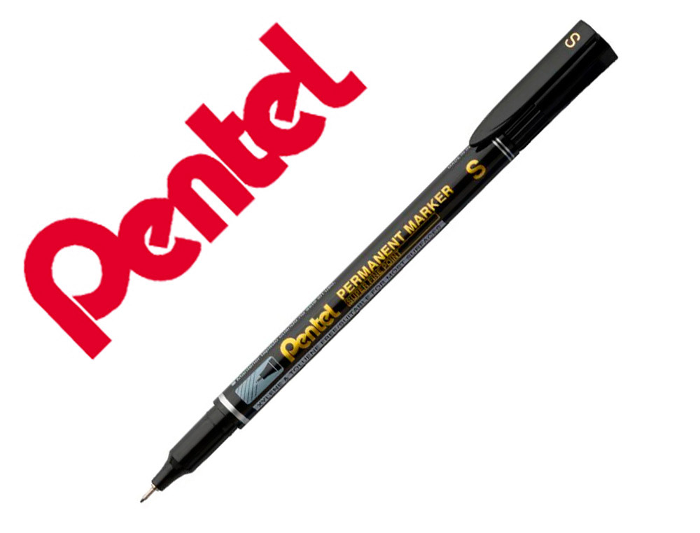 MARCADOR PENTEL PARA ACETATO RETROPROJECAO PERMANENTE NFS410 PONTA EXTRA FINA DE 0,64 MM COR PRETO
