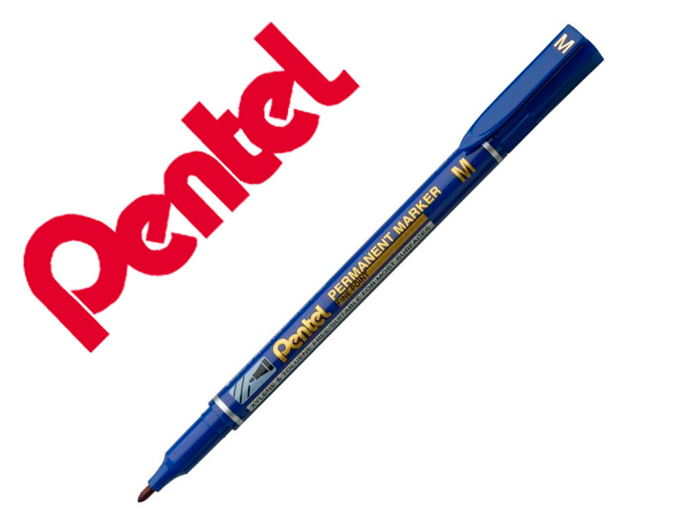 MARCADOR PENTEL PARA ACETATO RETROPROJECAO PERMANENTE NM470 PONTA GROSSA DE 2,4 MM COR AZUL