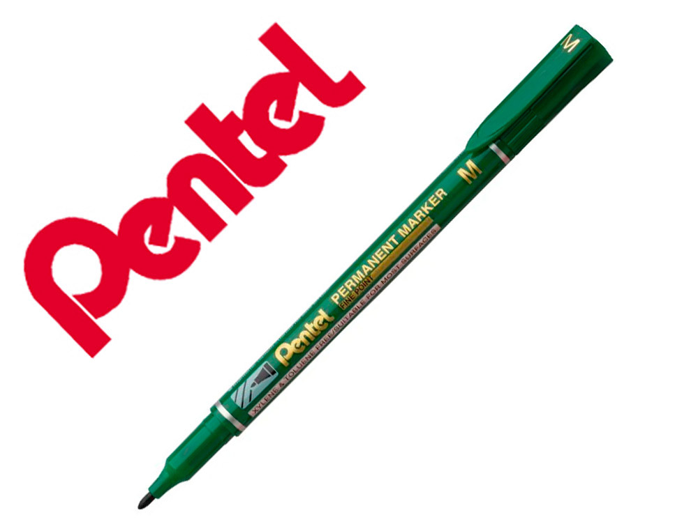MARCADOR PENTEL PARA ACETATO RETROPROJECAO PERMANENTE NM470 PONTA GROSSA DE 2,4 MM COR VERDE