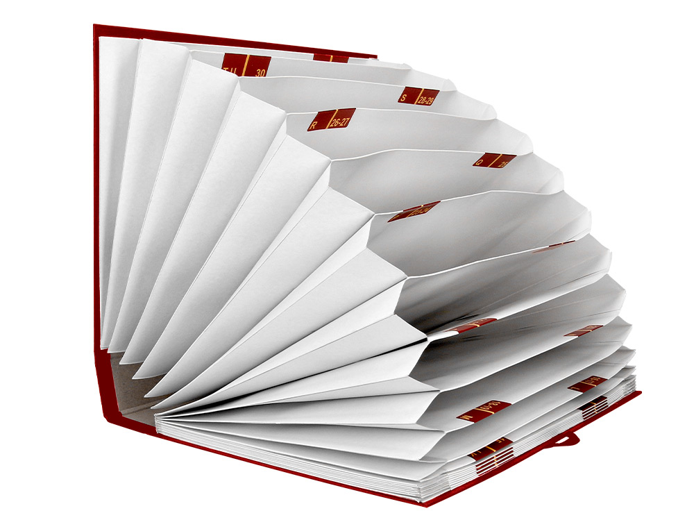 PASTA LIDERPAPEL COM FOLE A-Z, COM 20 DIVISORIAS, FOLIO, BORDEAUX