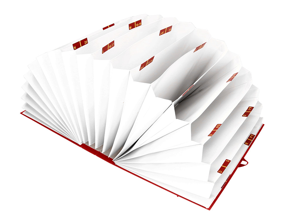 PASTA LIDERPAPEL COM FOLE A-Z, COM 20 DIVISORIAS, FOLIO, BORDEAUX