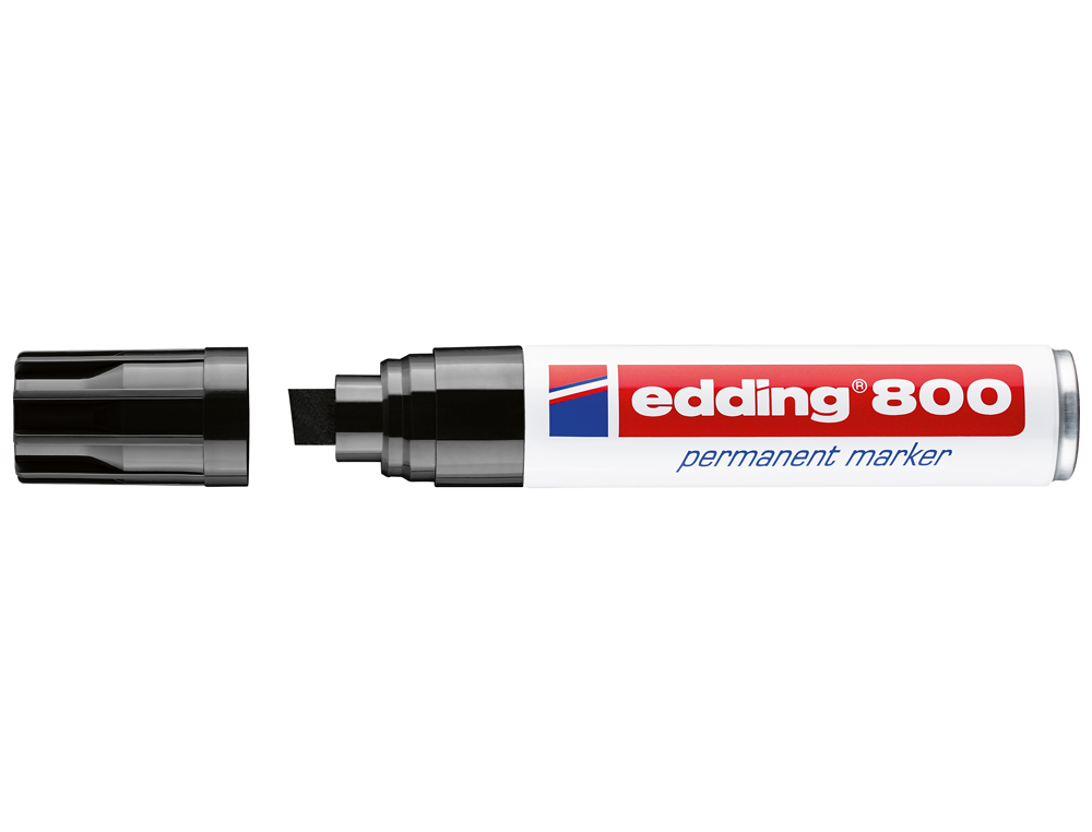 MARCADOR EDDING MARCADOR PERMANENTE 800 PRETO -PONTA BISELADA 12 MM