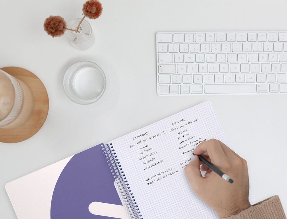 CADERNO ESPIRAL LIDERPAPEL DIN A4 ANTARTIK CAPA DURA 80 F 100 GR QUADRICULA 5 MM COM MARGEM COR LAVANDA