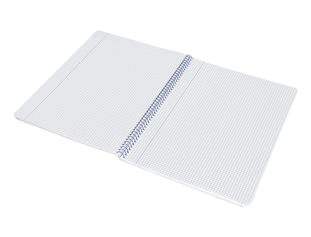 CADERNO ESPIRAL LIDERPAPEL A4 WONDER CAPA PLASTICO 80F 90GR QUADRICULA 4MM COM MARGEM VERMELHO