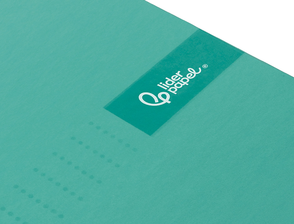 CADERNO ESPIRAL LIDERPAPEL CRAFTY MICRO DIN A4 CAPA FORRADA 120 F 90 GR QUADRICULA 5MM 5 BANDAS DE CORES 4 FUROS COR TUR