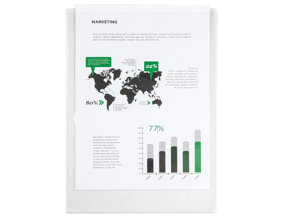 BOLSA CATALOGO Q-CONNECT FOLIO 90 MICRONS PVC TRANSPARENTE