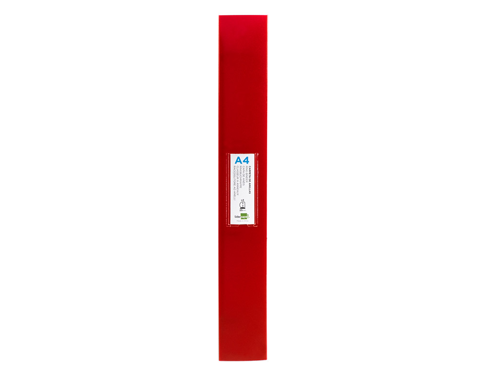 PASTA LIDERPAPEL POLIPROPILENO DIN A4 4 ANEIS 25 MM MISTOS VERMELHO TRANSLUCIDO