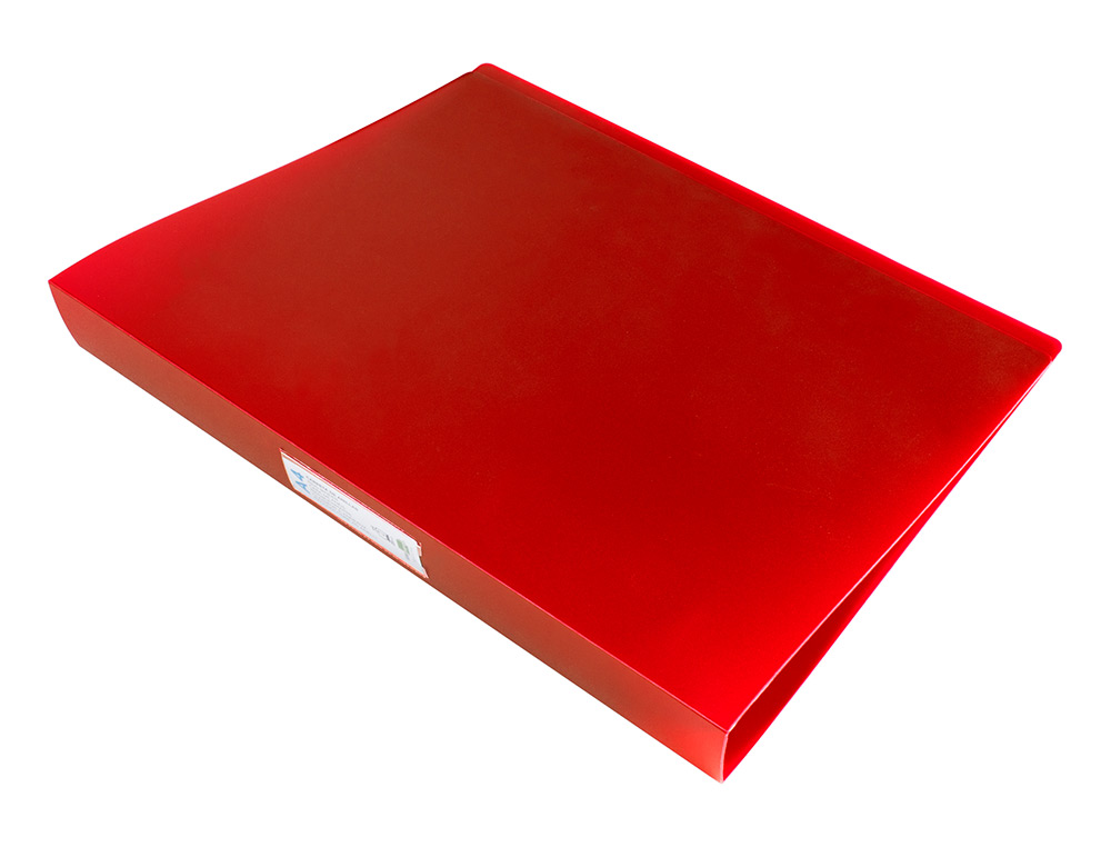 PASTA LIDERPAPEL POLIPROPILENO DIN A4 4 ANEIS 25 MM MISTOS VERMELHO TRANSLUCIDO