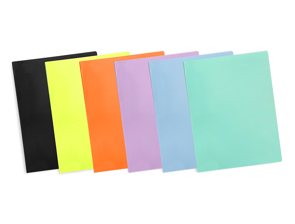 CAPA CATALOGO LIDERPAPEL 10 BOLSAS POLIPROPILENO DIN A4 LARANJA FLUOR OPACO