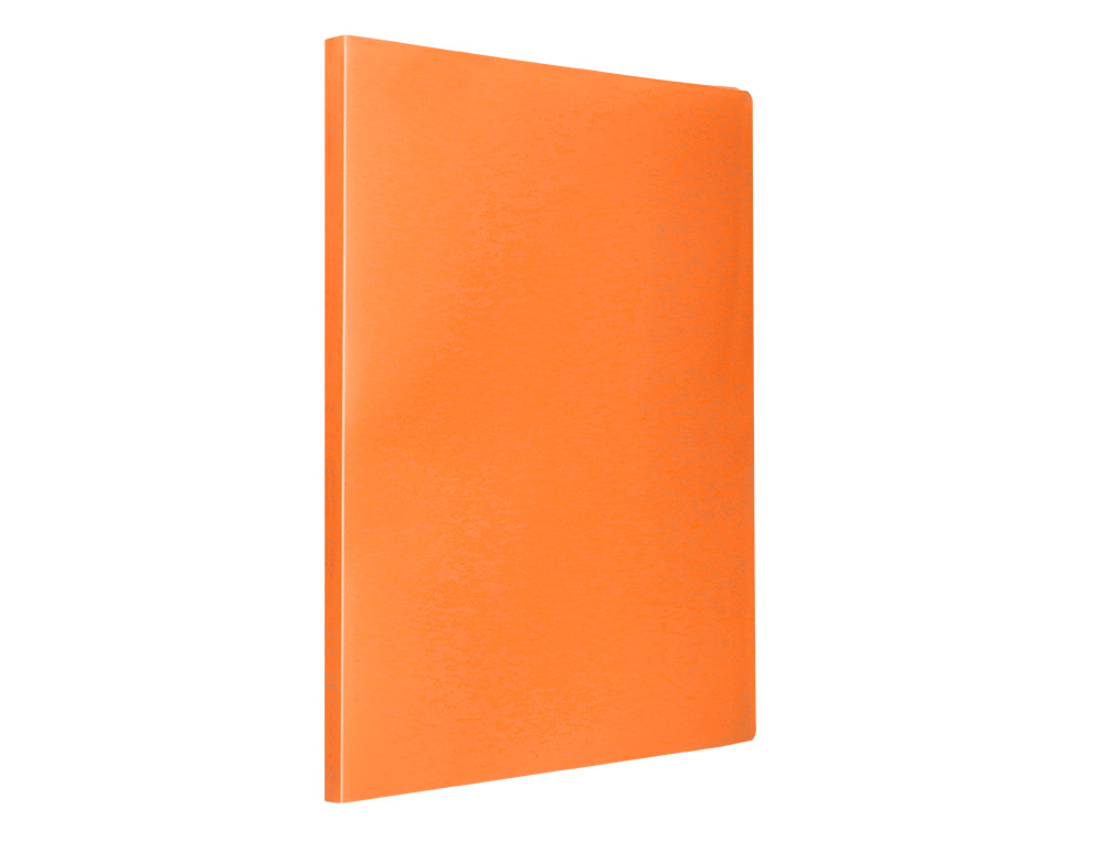 CAPA CATALOGO LIDERPAPEL 10 BOLSAS POLIPROPILENO DIN A4 LARANJA FLUOR OPACO