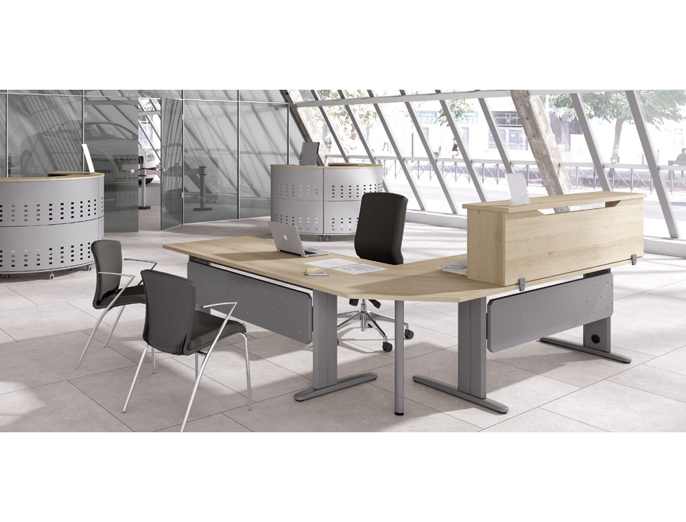 APOIO DE SECRETARIA ROCADA VALIDO PARA MESAS WORK METAL EXECUTIVE 160X30X40 CM ACABAMENTO AW04 BRANCO/BRANCO