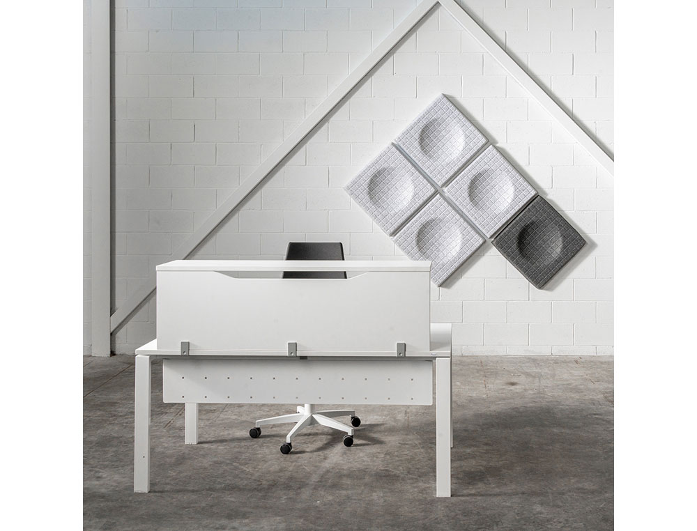 APOIO DE SECRETARIA ROCADA VALIDO PARA MESAS WORK METAL EXECUTIVE 160X30X40 CM ACABAMENTO AW04 BRANCO/BRANCO