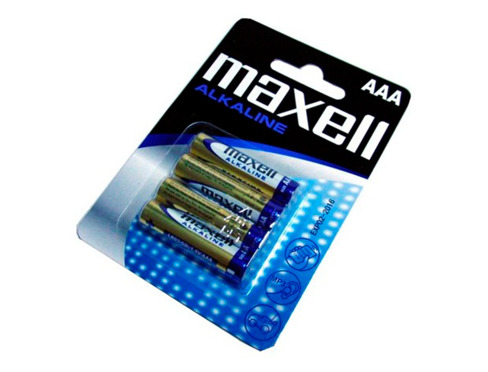 PILHA MAXELL ALCALINA 1.5 V TIPO AA LR06 BLISTER DE 4 UNIDADES