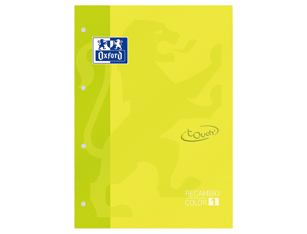 RECARGA COLOR 1 OXFORD DIN A4+ 80 FOLHAS 90 GR QUADRICULA 5 MM CAPA SUAVE 4 FUROS LIMA TOUCH