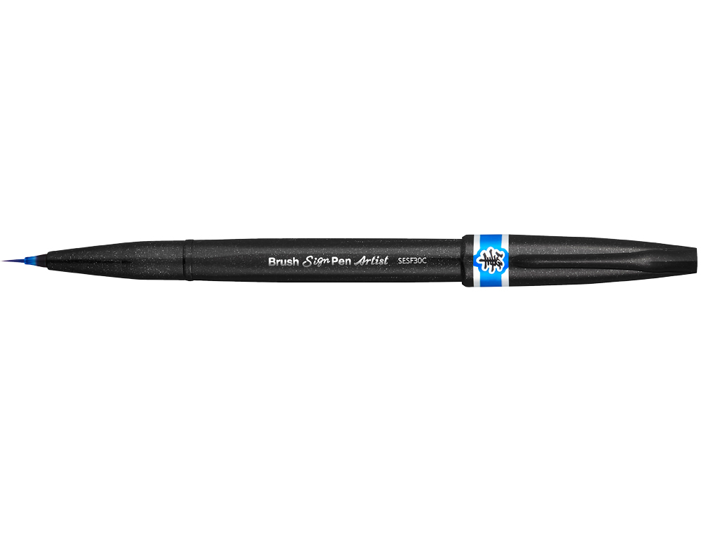 CANETA PINCEL PENTEL ARTIST COR AZUL CEU