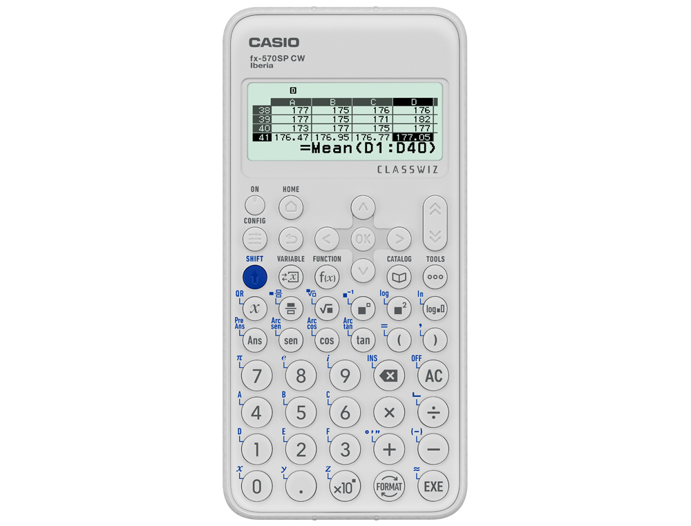 CALCULADORA CASIO FX-570SP CLASSWIZ IBERIA CIENTIFICA 560 FUNCOES 9 MEMORIAS 10+2 DIGITOS 5 IDIOMAS COM CAPA