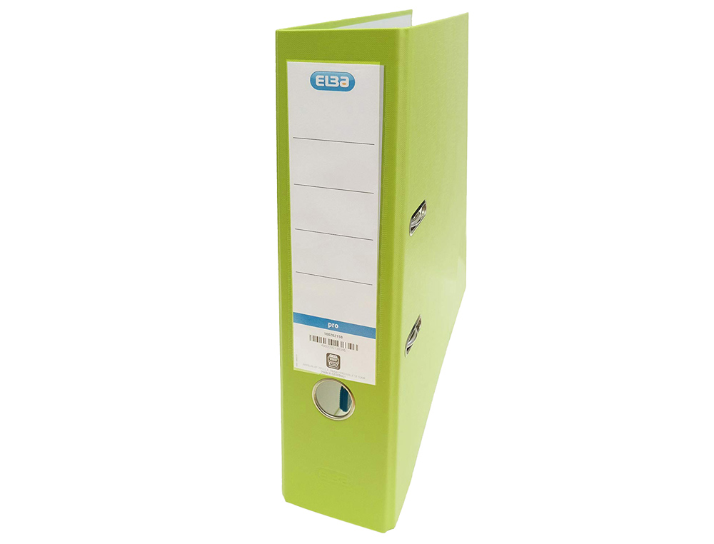 PASTA DE ALAVANCA ELBA CARTAO FORRADO PVC COM RADO TOP FOLIO LOMBADA 80 MM VERDE LIMA