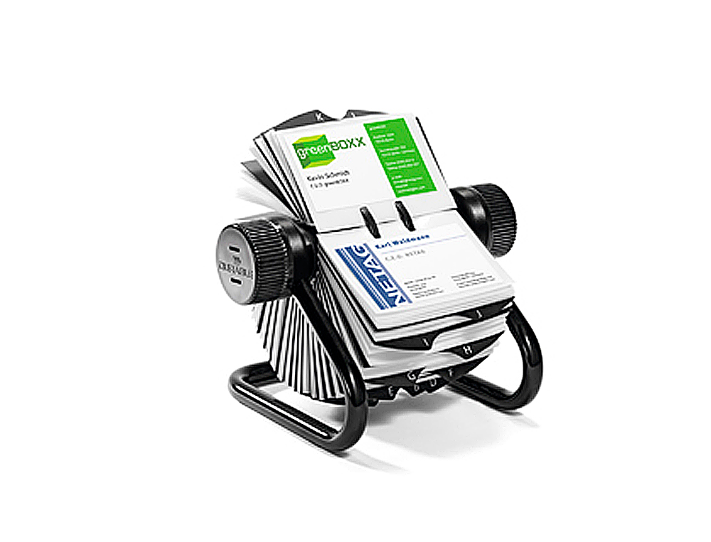PORTA CARTOES DURACLIP VISIFIX ROTATORIO 200 BOLSAS PARA 400 CARTOES 72X104 MM INCLUI SEPARADOR AZ