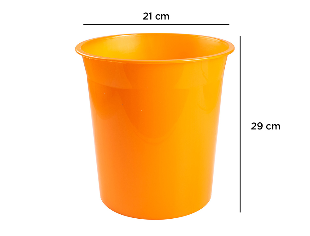 CESTO PLASTICO Q-CONNECT LARANJA TRANSLUCIDO 13 LITROS
