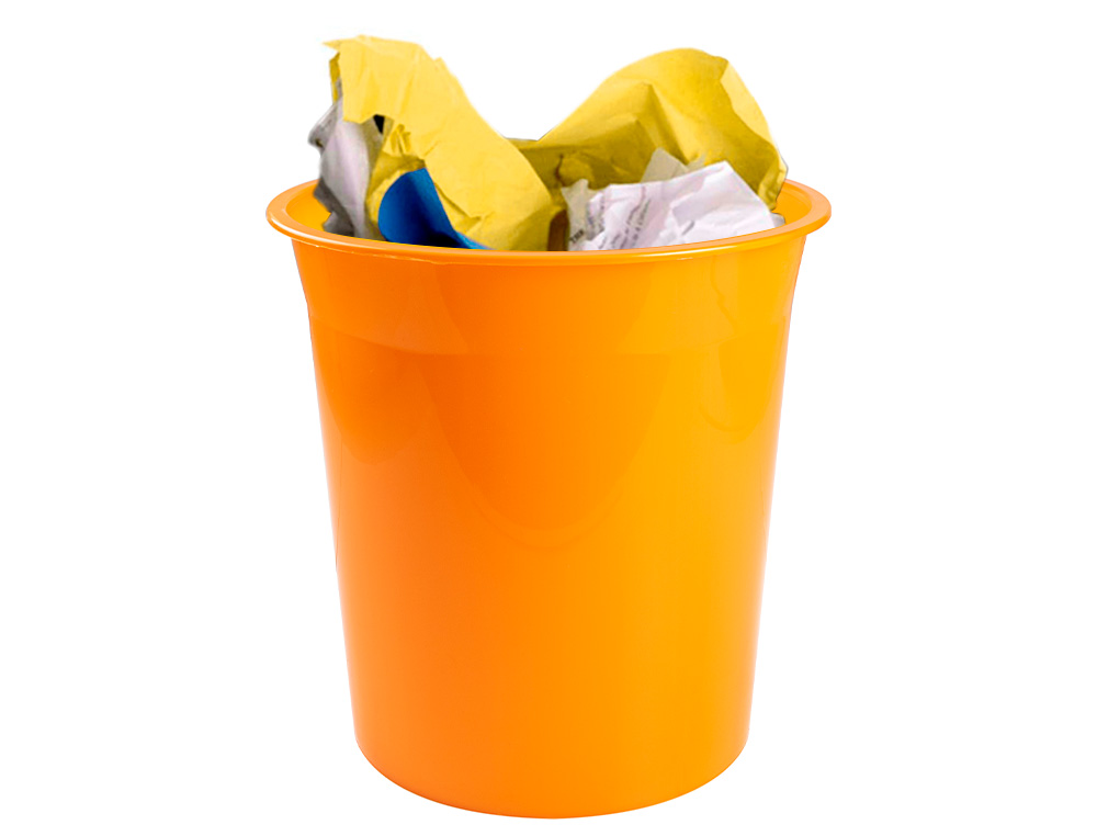 CESTO PLASTICO Q-CONNECT LARANJA TRANSLUCIDO 13 LITROS