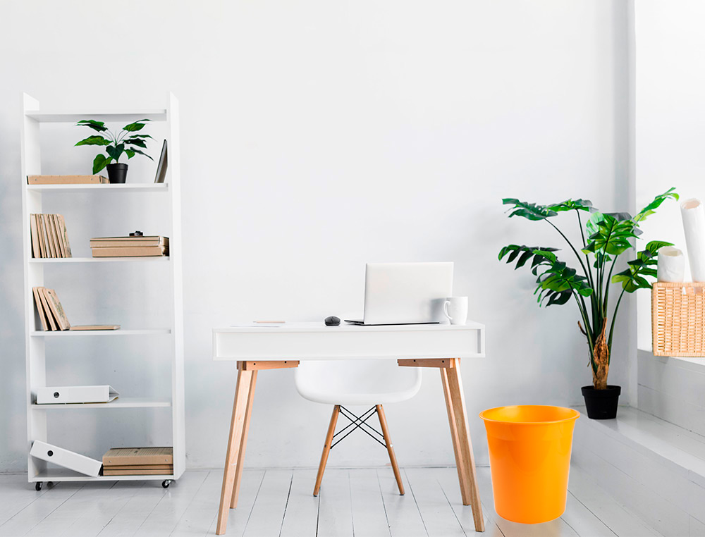 CESTO PLASTICO Q-CONNECT LARANJA TRANSLUCIDO 13 LITROS