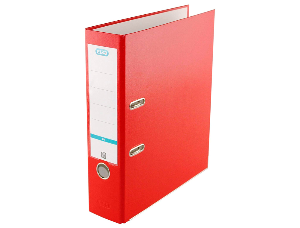 PASTA DE ARQUIVO DE ALAVANCA ELBA TOP CARTAO COMPACTO POLIPROPILENO COM RADO DIN A4 LOMBADA DE 80 MM VERMELHO