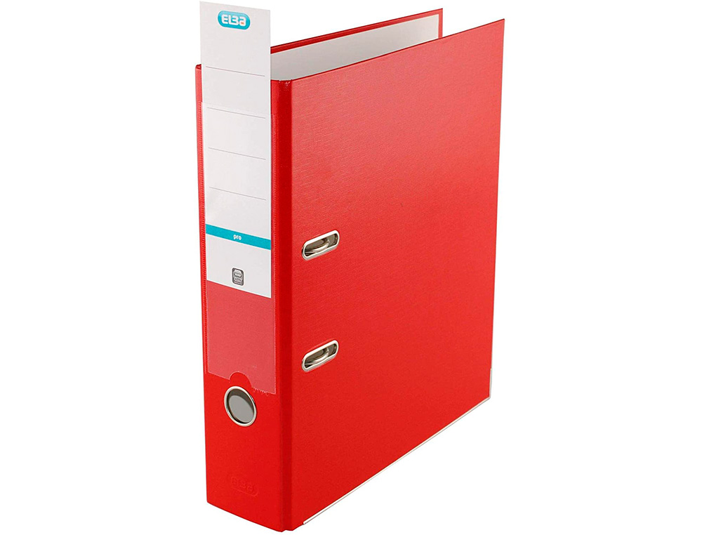 PASTA DE ARQUIVO DE ALAVANCA ELBA TOP CARTAO COMPACTO POLIPROPILENO COM RADO DIN A4 LOMBADA DE 80 MM VERMELHO