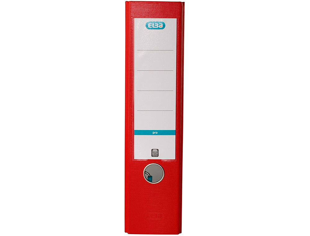PASTA DE ARQUIVO DE ALAVANCA ELBA TOP CARTAO COMPACTO POLIPROPILENO COM RADO DIN A4 LOMBADA DE 80 MM VERMELHO
