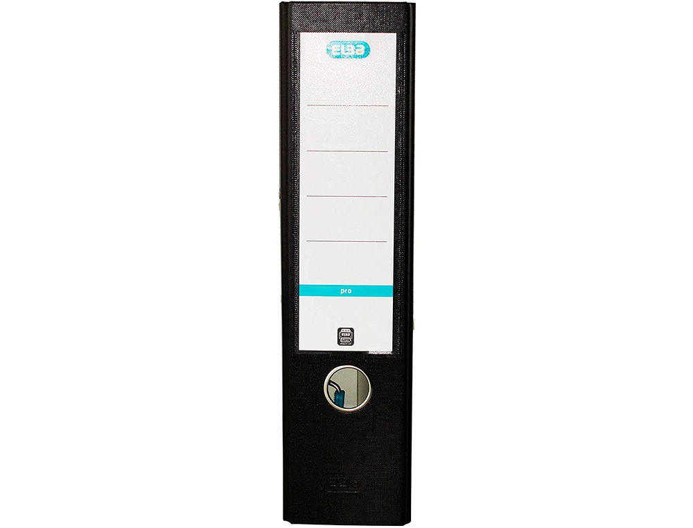 PASTA DE ARQUIVO DE ALAVANCA ELBA TOP CARTAO COMPACTO POLIPROPILENO COM RADO DIN A4 LOMBADA DE 80 MM PRETO