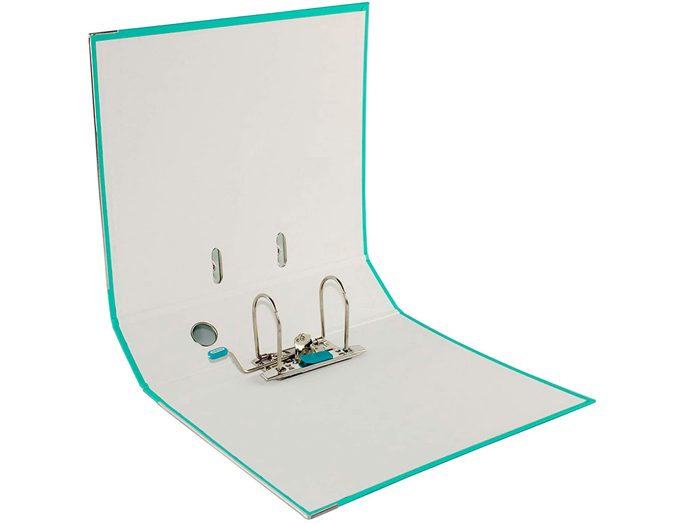 PASTA DE ARQUIVO DE ALAVANCA ELBA TOP CARTAO COMPACTO POLIPROPILENO COM RADO DIN A4 LOMBADA DE 80 MM ICE MINT