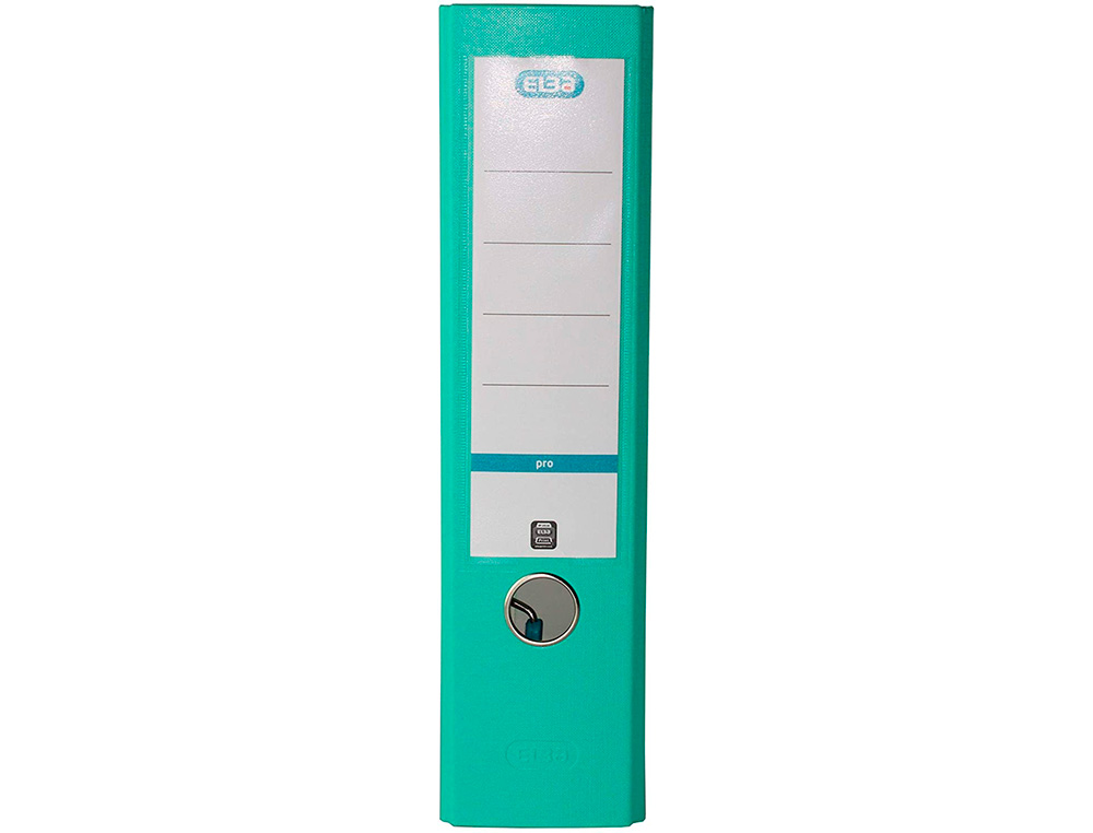 PASTA DE ARQUIVO DE ALAVANCA ELBA TOP CARTAO COMPACTO POLIPROPILENO COM RADO DIN A4 LOMBADA DE 80 MM ICE MINT