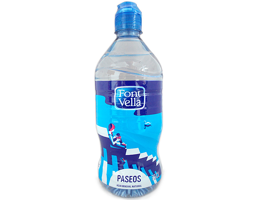 AGUA MINERAL NATURAL FONT VELLA GARRAFA DE 75 CL