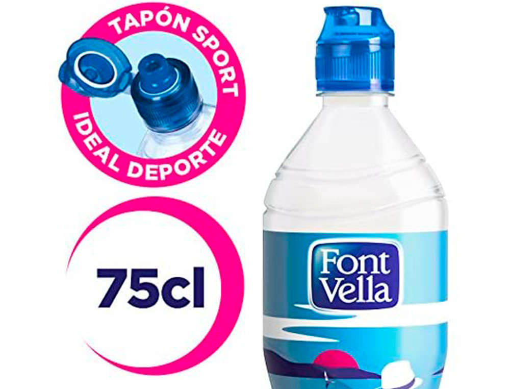 AGUA MINERAL NATURAL FONT VELLA GARRAFA DE 75 CL