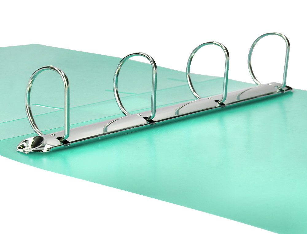 PASTA LIDERPAPEL POLIPROPILENO DIN A4 4 ANEIS MISTOS 40 MM VERDE MAÇÃ OPACO