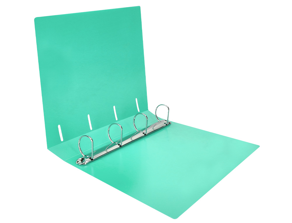 PASTA LIDERPAPEL POLIPROPILENO DIN A4 4 ANEIS MISTOS 40 MM VERDE MAÇÃ OPACO