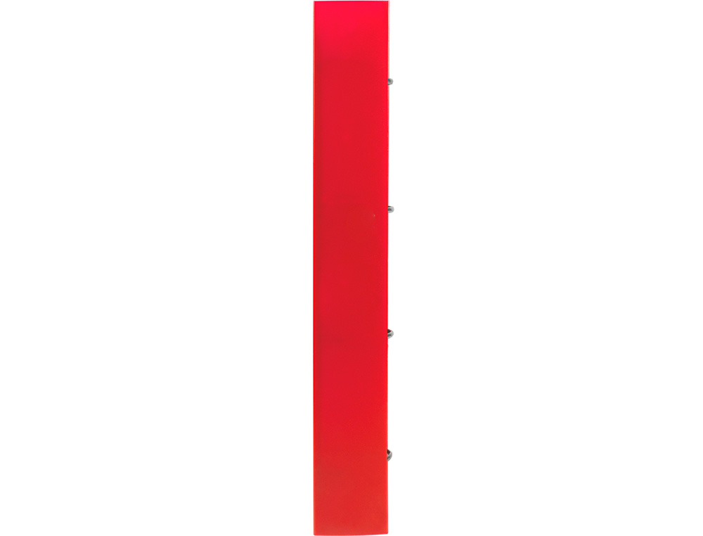 PASTA LIDERPAPEL COM RECARGA POLIPROPILENO DIN A4 4 ANEIS 25MM QUADRICULA 5MM VERMELHO TRANSLUCIDO